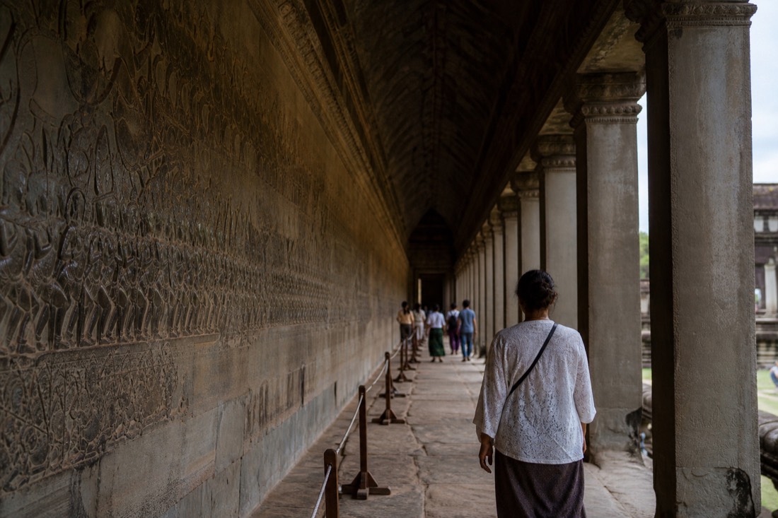 A relief gallery inside Angkor Wat