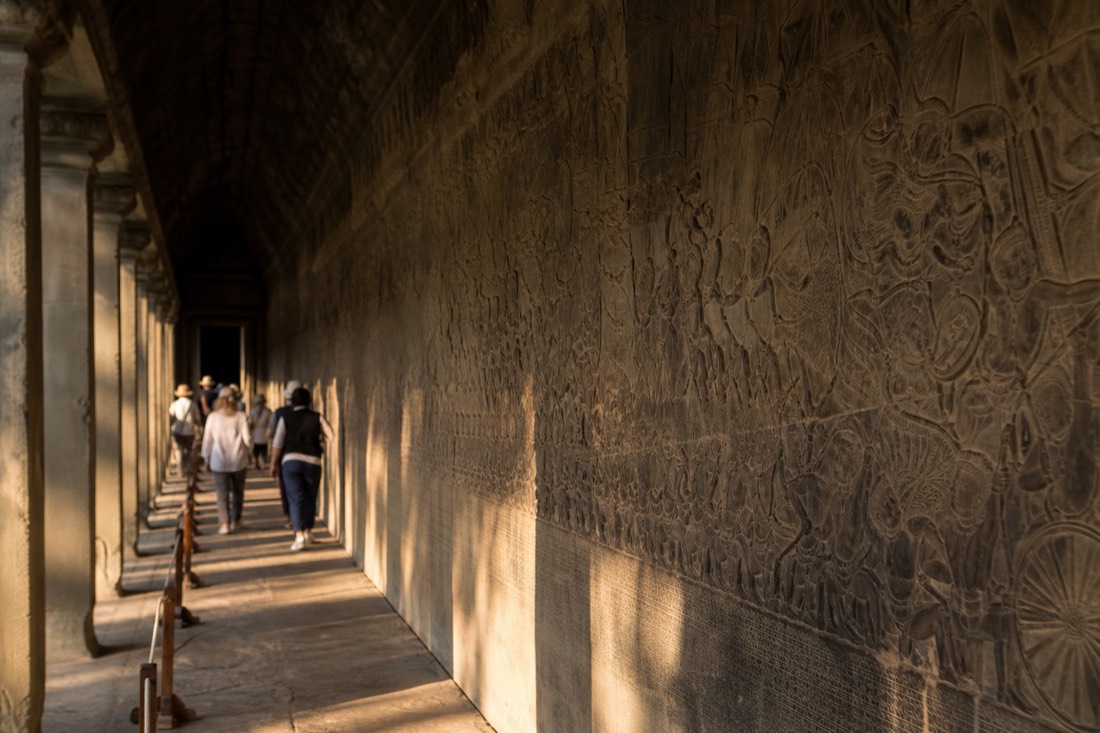 A relief gallery inside Angkor Wat