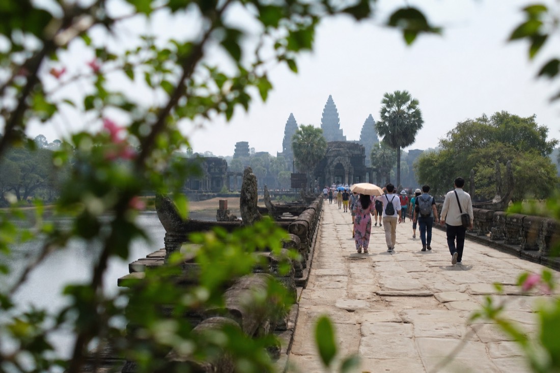 The stone causeway into Angkor Wat